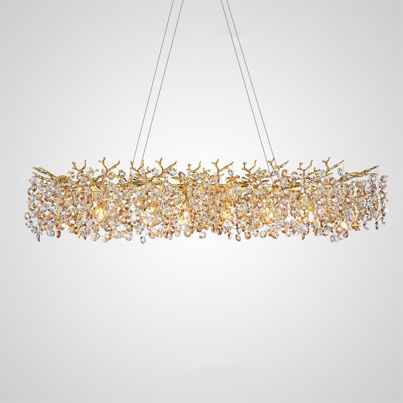 FLAMB Linear Chandelier by Lampadom - close-up