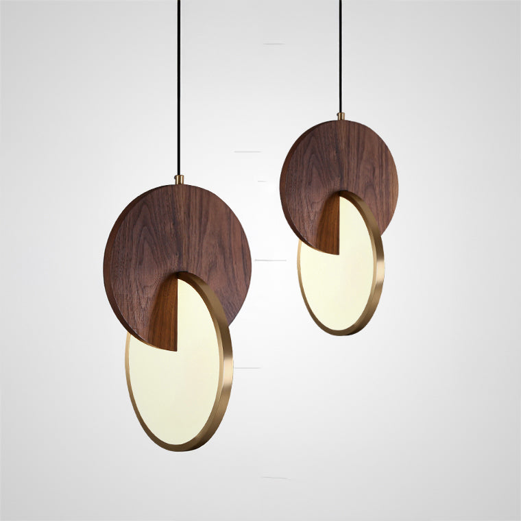 GLATT WOOD Pendant by Lampadom - side view