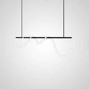 GLORIFY BLACK Linear Chandelier by Lampadom