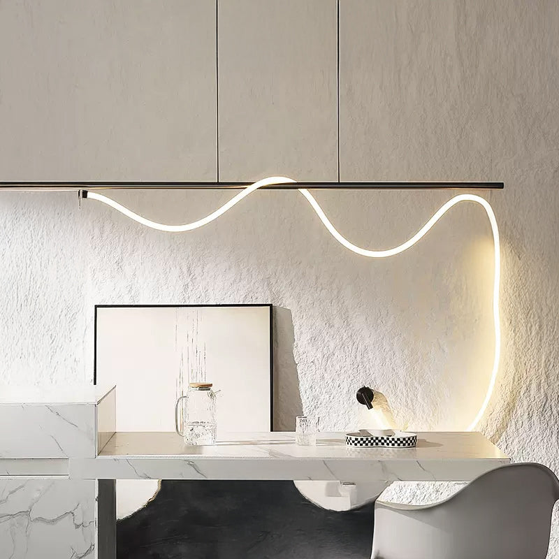 GLORIFY OPTIC Linear Chandelier by Lampadom - detail view