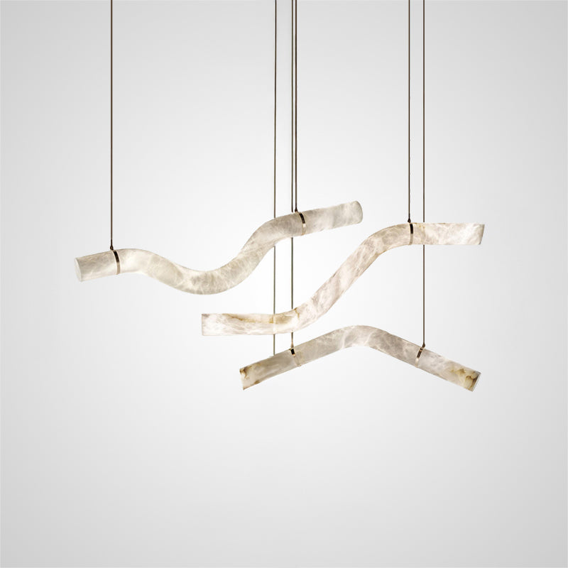 MAILIN Linear Chandelier by Lampadom - side view