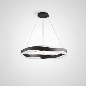 MALIKA BLACK Ring Chandelier by Lampadom