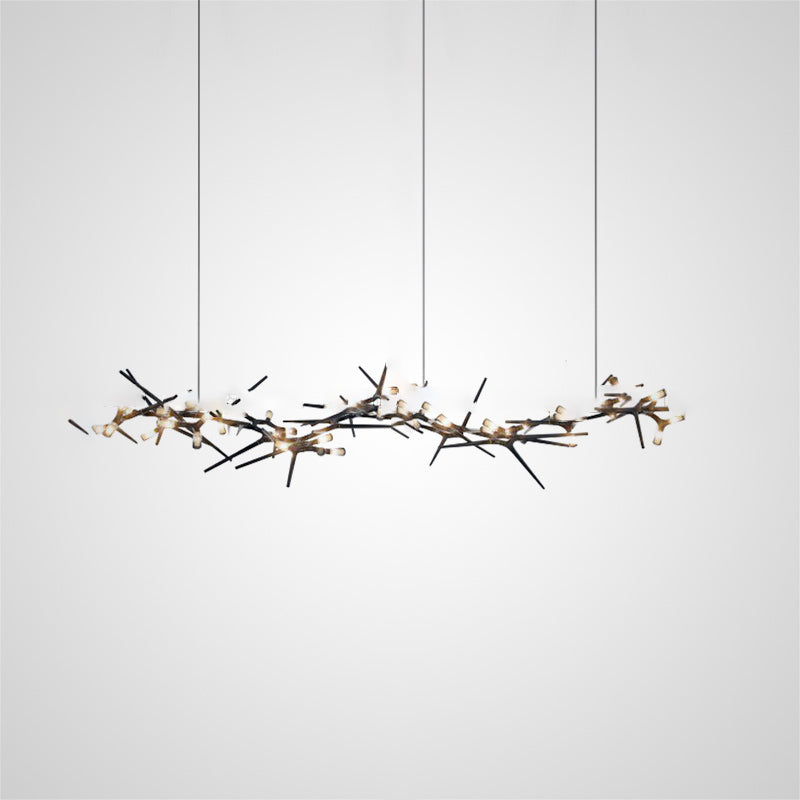 NAKKAR Linear Chandelier by Lampadom - ambient shot