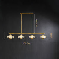 NICOL Linear Chandelier by Lampadom - scale reference