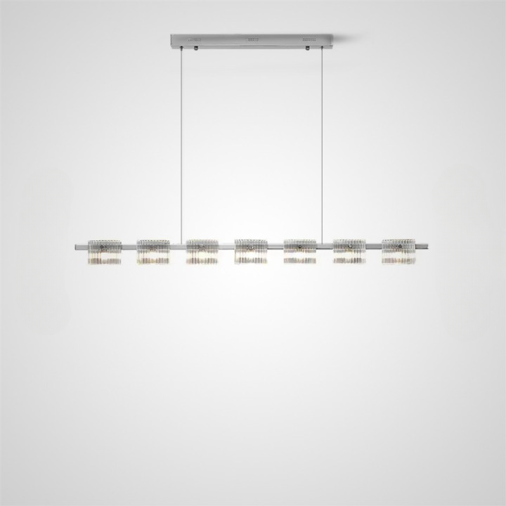 NICOLETTA CHROME Linear Chandelier by Lampadom - view 18