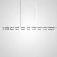 NICOLETTA CHROME Linear Chandelier by Lampadom - detail view