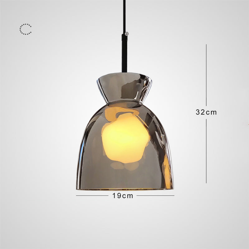 OMG GLASS COIL Pendant by Lampadom - side view