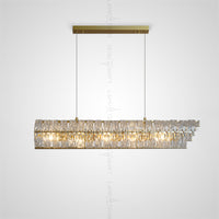 PLONIA Linear Chandelier by Lampadom - close-up