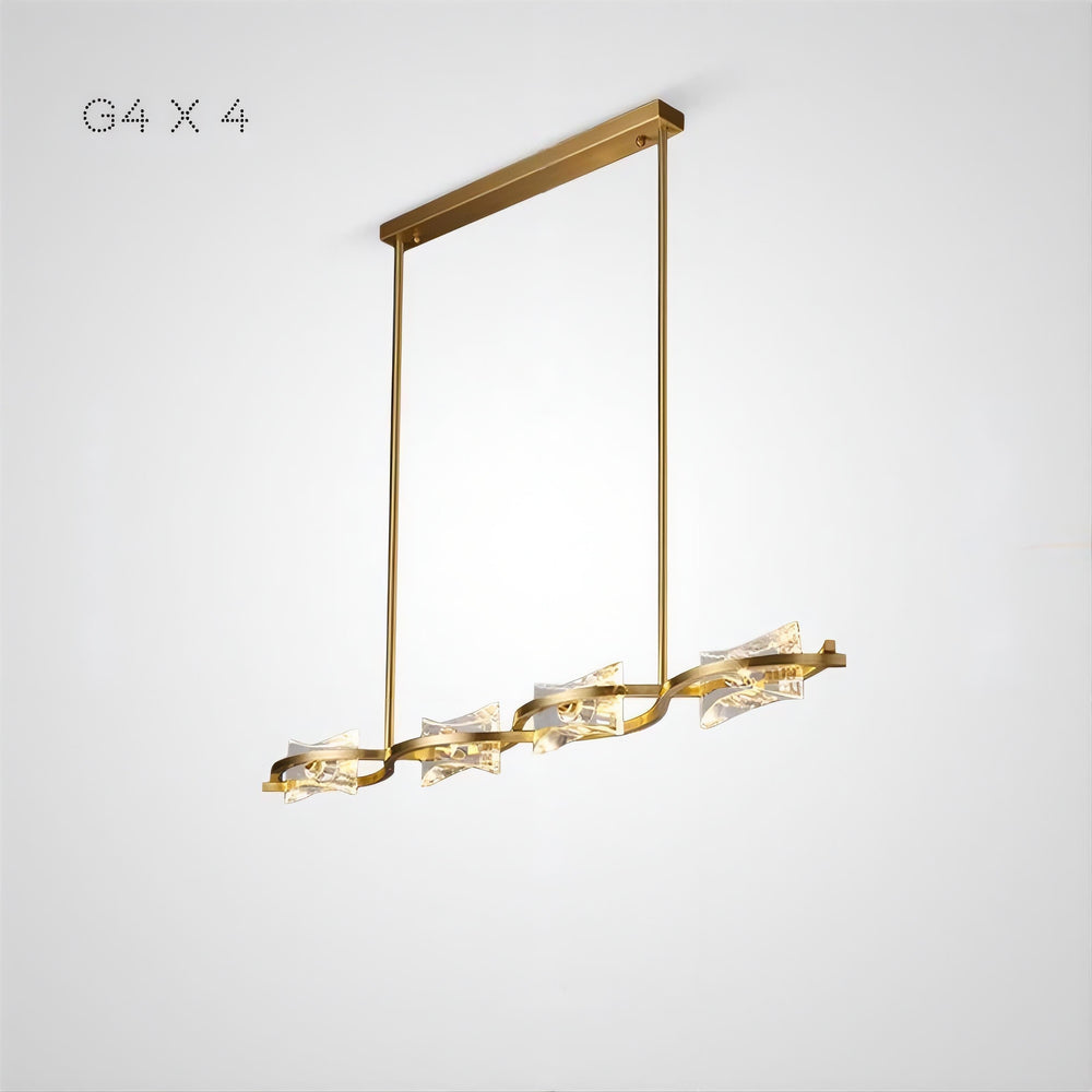 REMINA Linear Chandelier by Lampadom - close-up