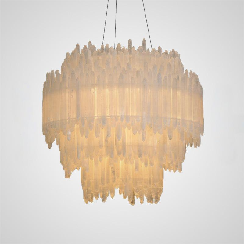 SELENITE Chandelier Chandelier in Crystal by Lampadom - scale reference