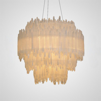 SELENITE Chandelier Chandelier in Crystal by Lampadom - scale reference