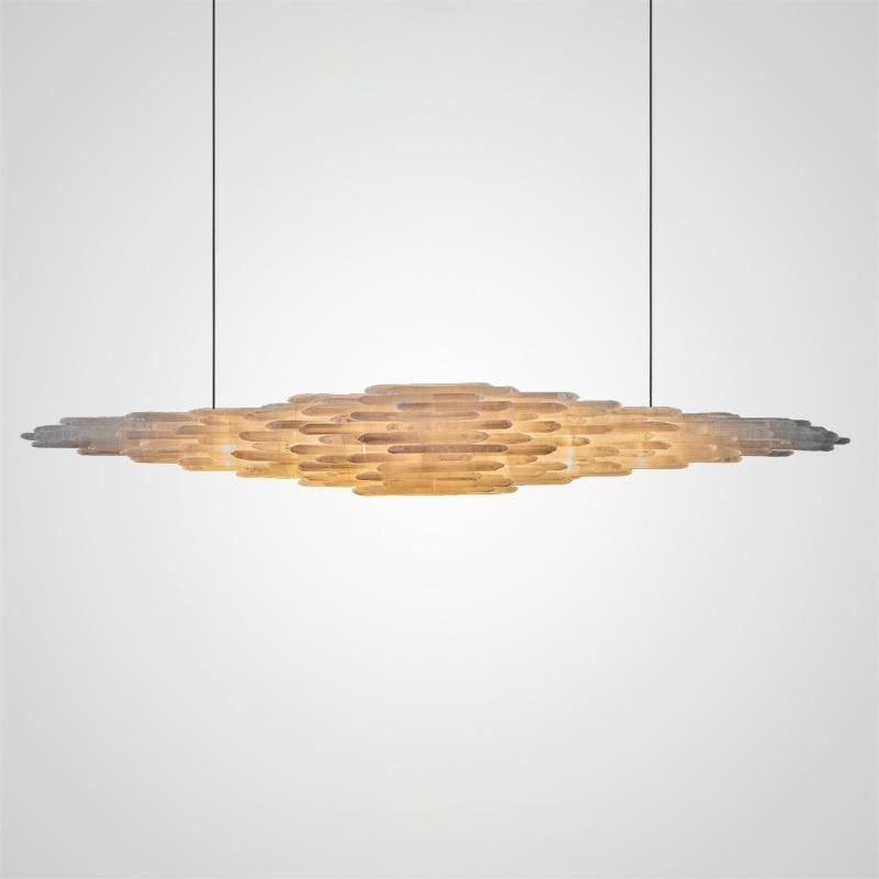 Selenite Linear chandelier by Lampadom - view 6