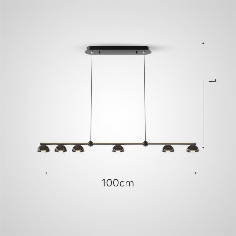 TORBERG L Linear Chandelier by Lampadom - close-up