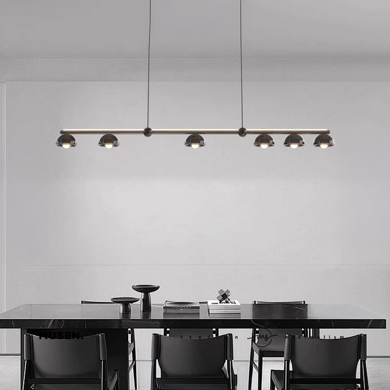 TORBERG L Linear Chandelier by Lampadom - side view