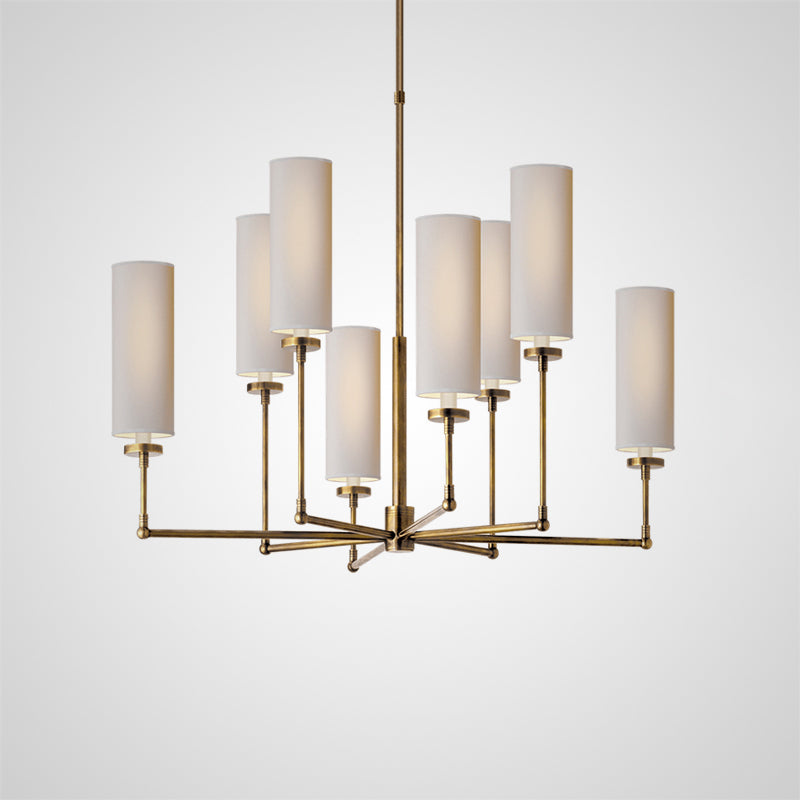 WILLIAM Chandelier Chandelier in Brass by Lampadom - scale reference
