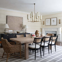 WILLIAM Chandelier Chandelier in Brass by Lampadom - scale reference