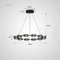 DEVON RING Chandelier by Lampadom - close-up