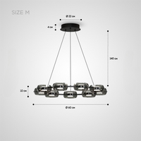 DEVON RING Chandelier by Lampadom - detail view
