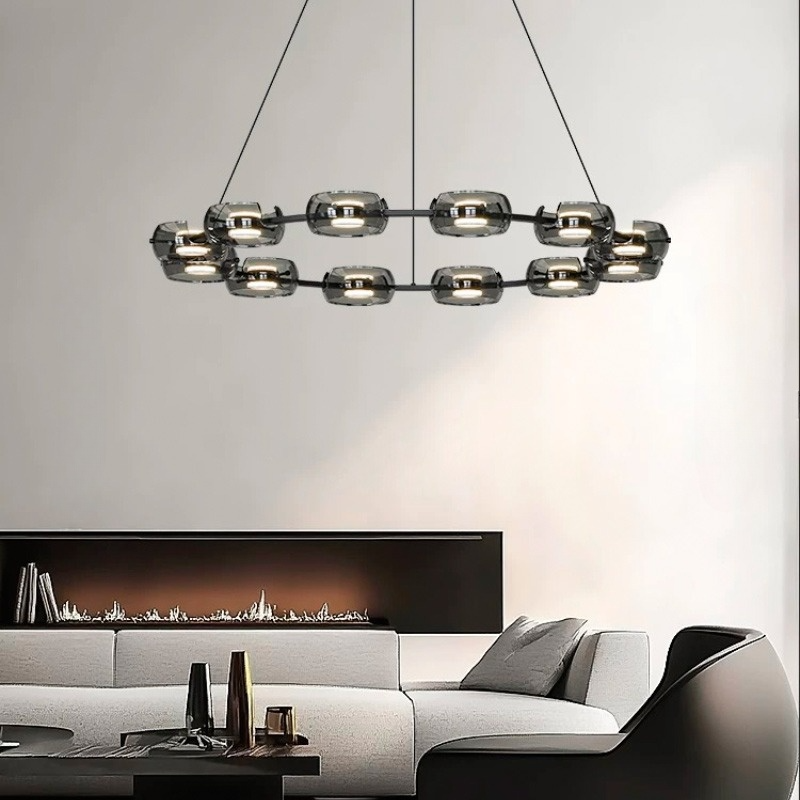 DEVON RING Chandelier by Lampadom - scale reference