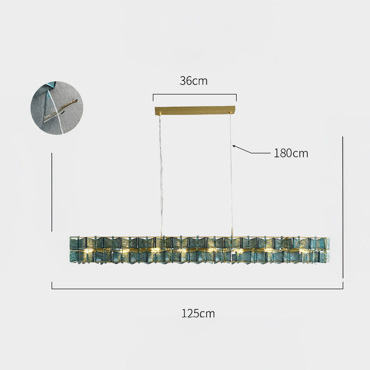 DEXTER Linear Chandelier by Lampadom - scale reference