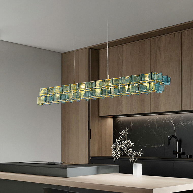 DEXTER Linear Chandelier by Lampadom - close-up