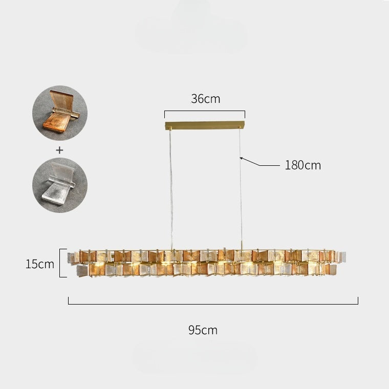 DEXTER Linear Chandelier by Lampadom - detail view