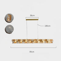 DEXTER Linear Chandelier by Lampadom - side view