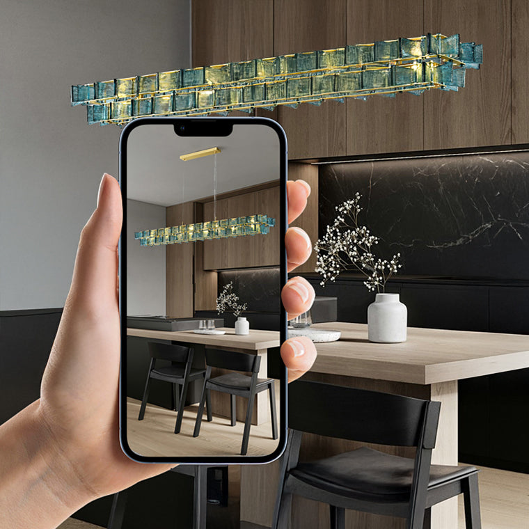 DEXTER Linear Chandelier by Lampadom - side view