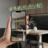 DEXTER Linear Chandelier by Lampadom - side view