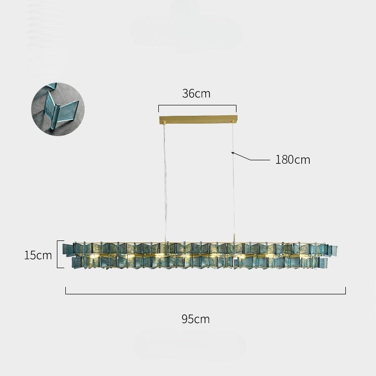DEXTER Linear Chandelier by Lampadom - scale reference