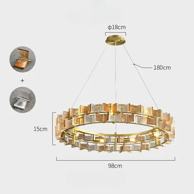 DEXTER Ring Chandelier by Lampadom - close-up