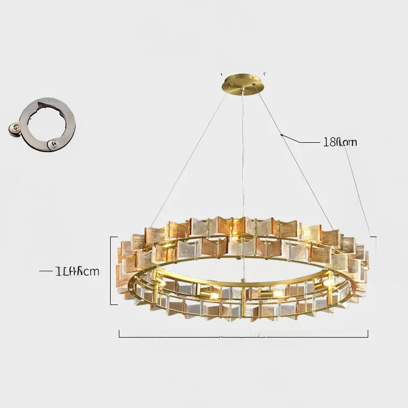 DEXTER Ring Chandelier by Lampadom - top view