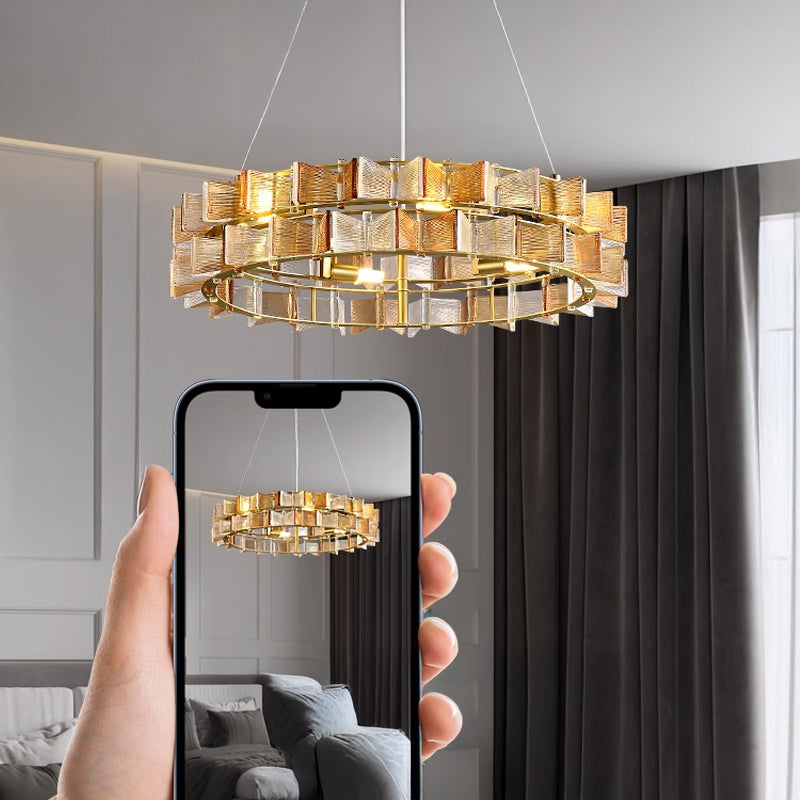 DEXTER Ring Chandelier by Lampadom - top view
