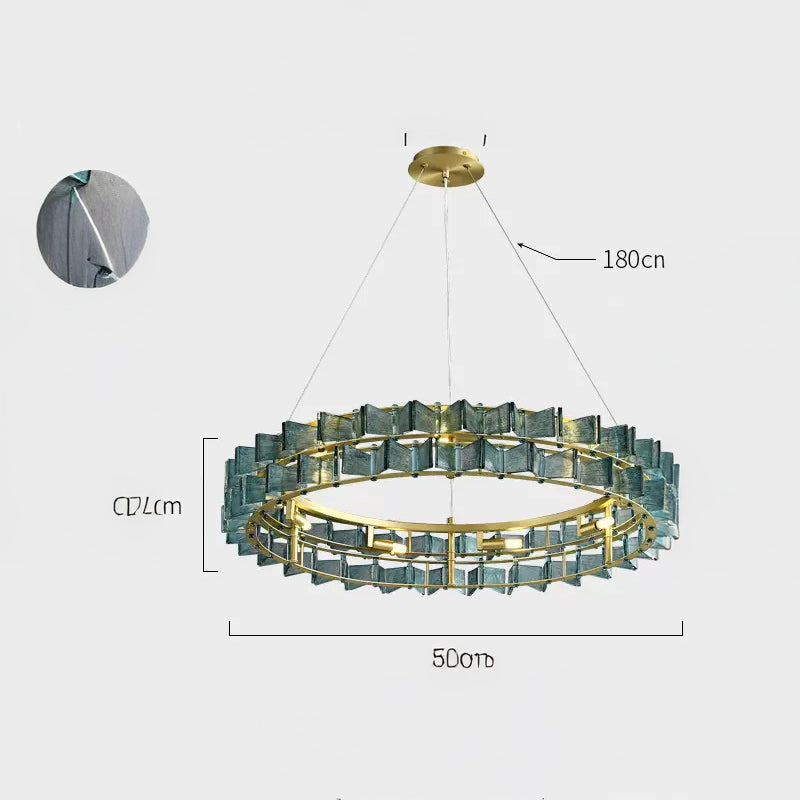 DEXTER Ring Chandelier by Lampadom - side view