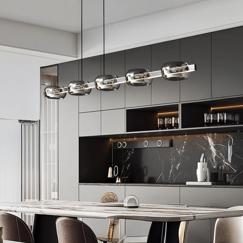 DILAN Linear Chandelier by Lampadom - angle view
