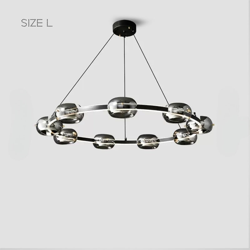 DILAN Ring Chandelier by Lampadom - side view