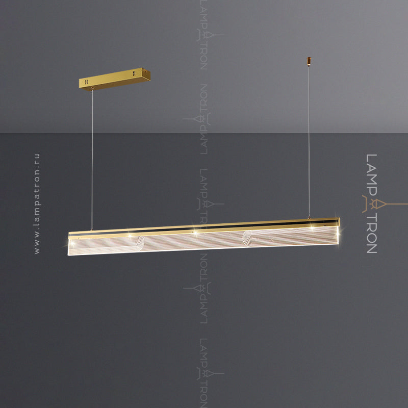 DILEMMA Linear Chandelier by Lampadom - detail view