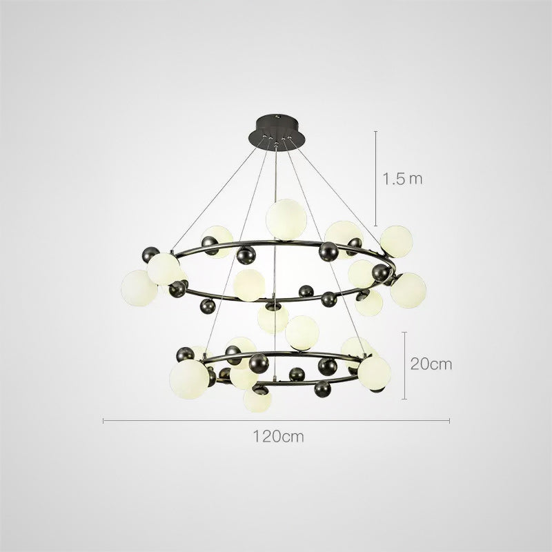 DONALD Ring Chandelier by Lampadom - close-up