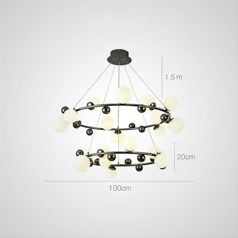 DONALD Ring Chandelier by Lampadom - scale reference
