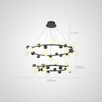 DONALD Ring Chandelier by Lampadom - scale reference
