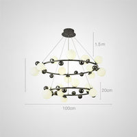 DONALD Ring Chandelier by Lampadom - side view