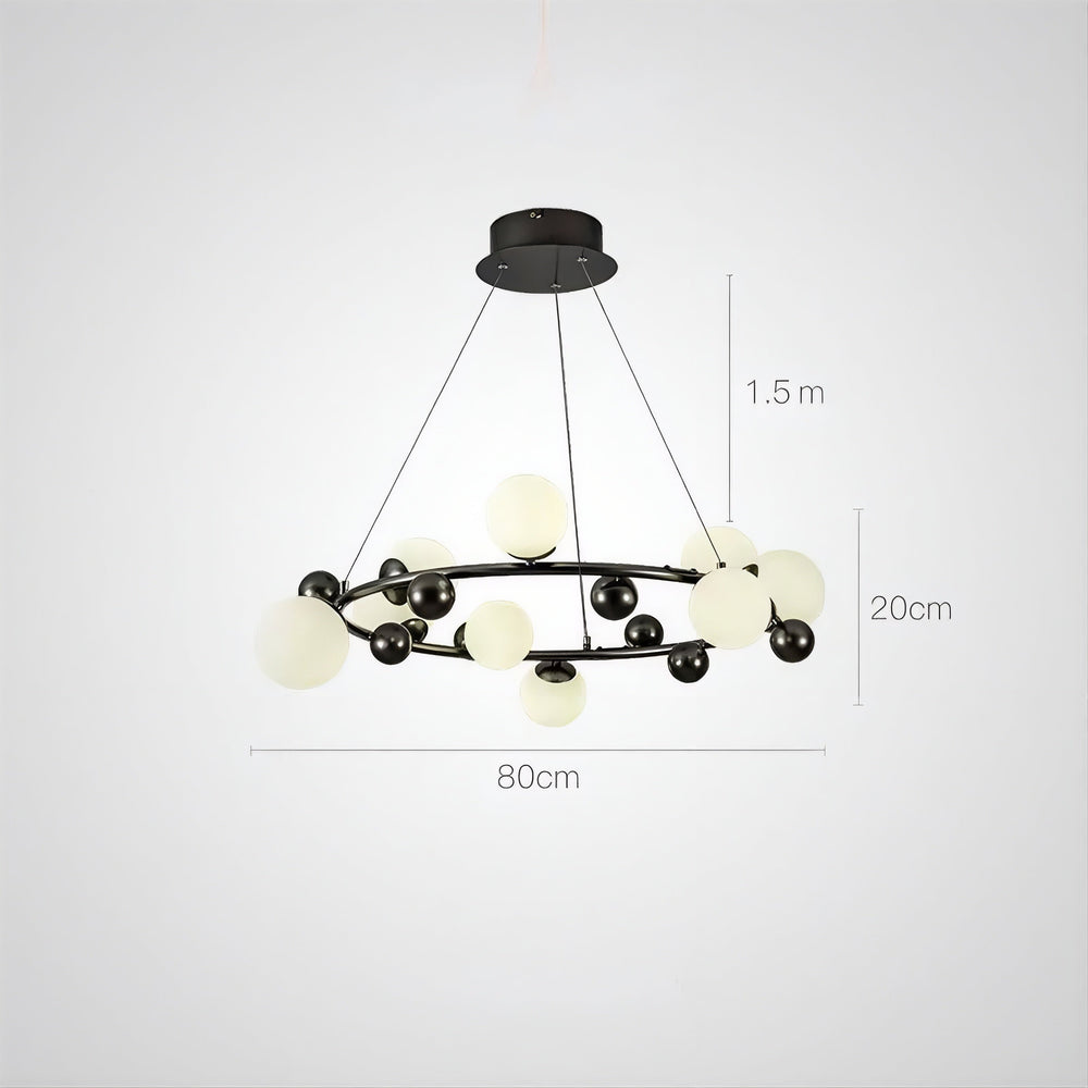 DONALD Ring Chandelier by Lampadom - side view