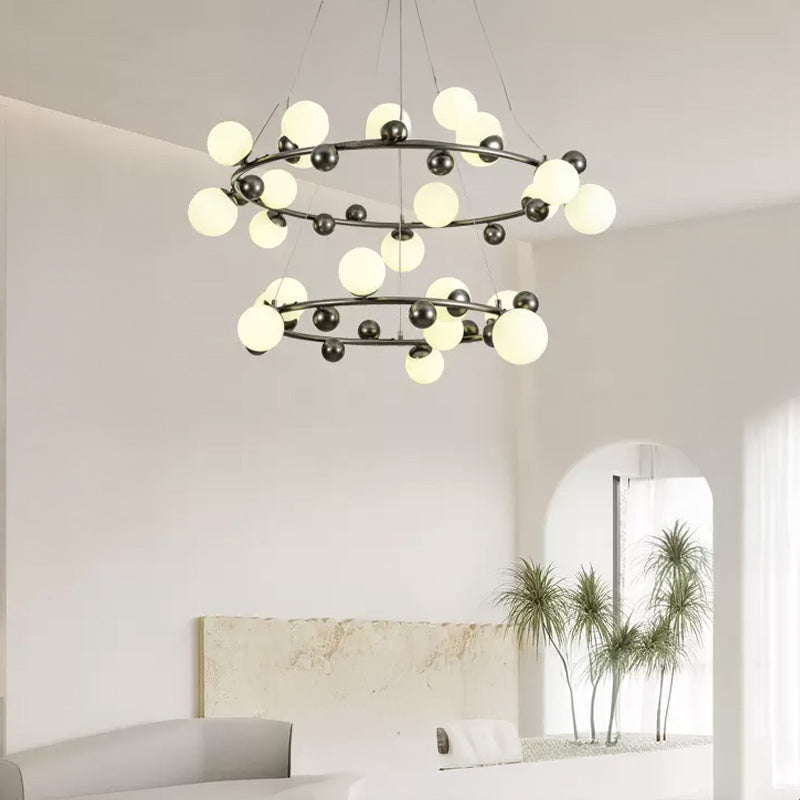 DONALD Ring Chandelier by Lampadom - side view