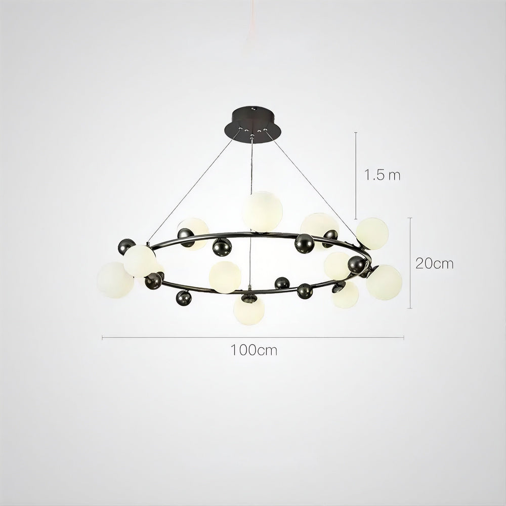 DONALD Ring Chandelier by Lampadom - close-up