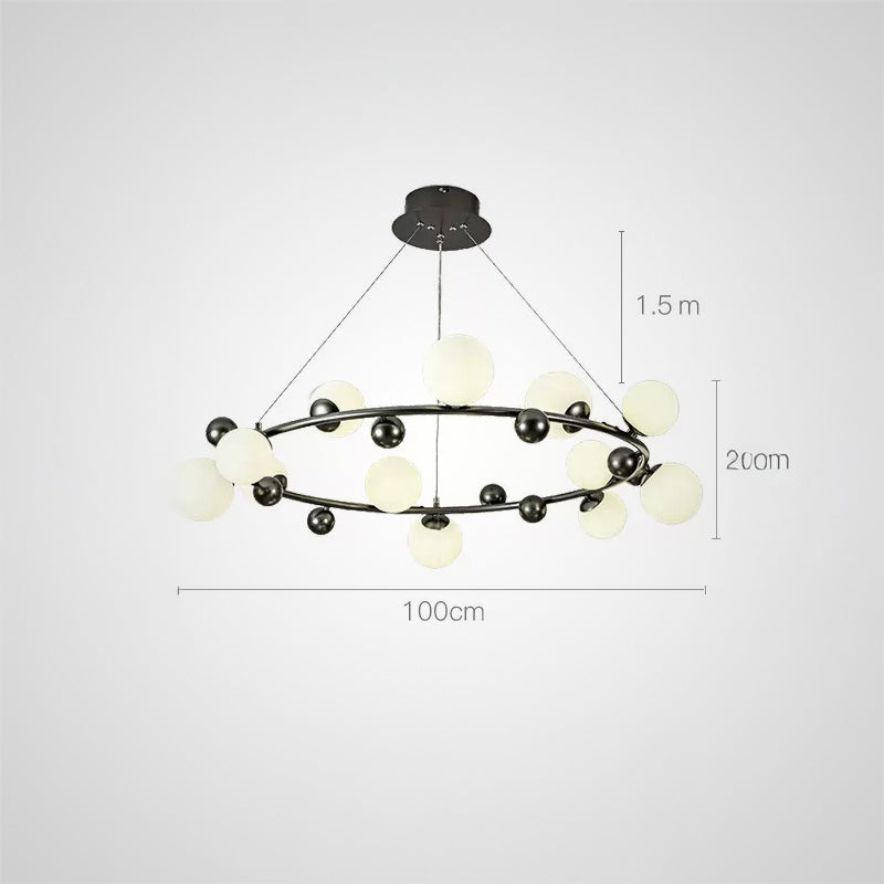 DONALD Ring Chandelier by Lampadom - top view