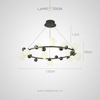 DONALD Ring Chandelier by Lampadom - side view