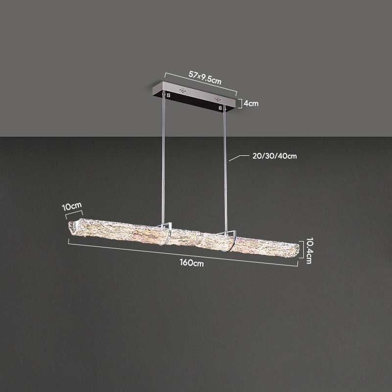 DONATUS Linear Chandelier by Lampadom - side view