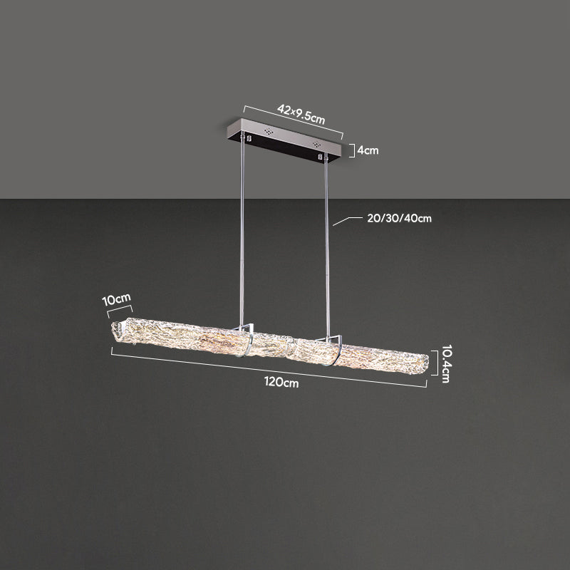 DONATUS Linear Chandelier by Lampadom - angle view