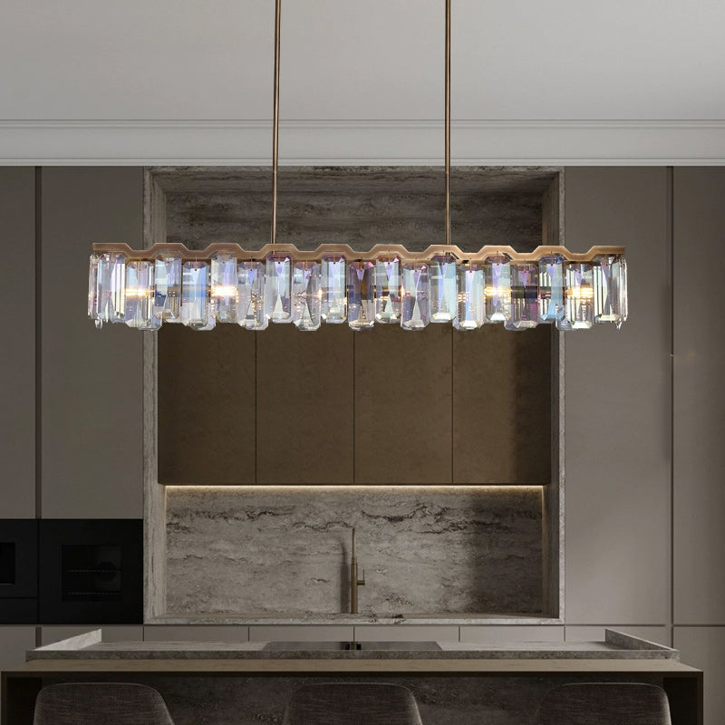 DORIS Linear Chandelier by Lampadom - close-up