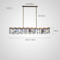 DORIS Linear Chandelier by Lampadom - angle view